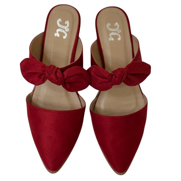 Journee Collection Telulah Bow Flat Mules (NWOB) - Picture 4 of 9